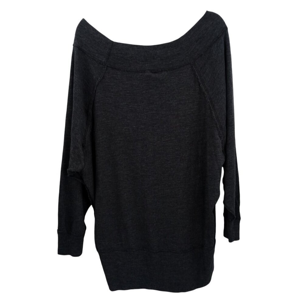 We the Free People Off the Shoulder Long Sleeve Tunic Top Size M Knit Gray - Picture 7 of 10